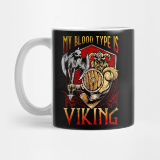 My Blood Type Is Viking Mug